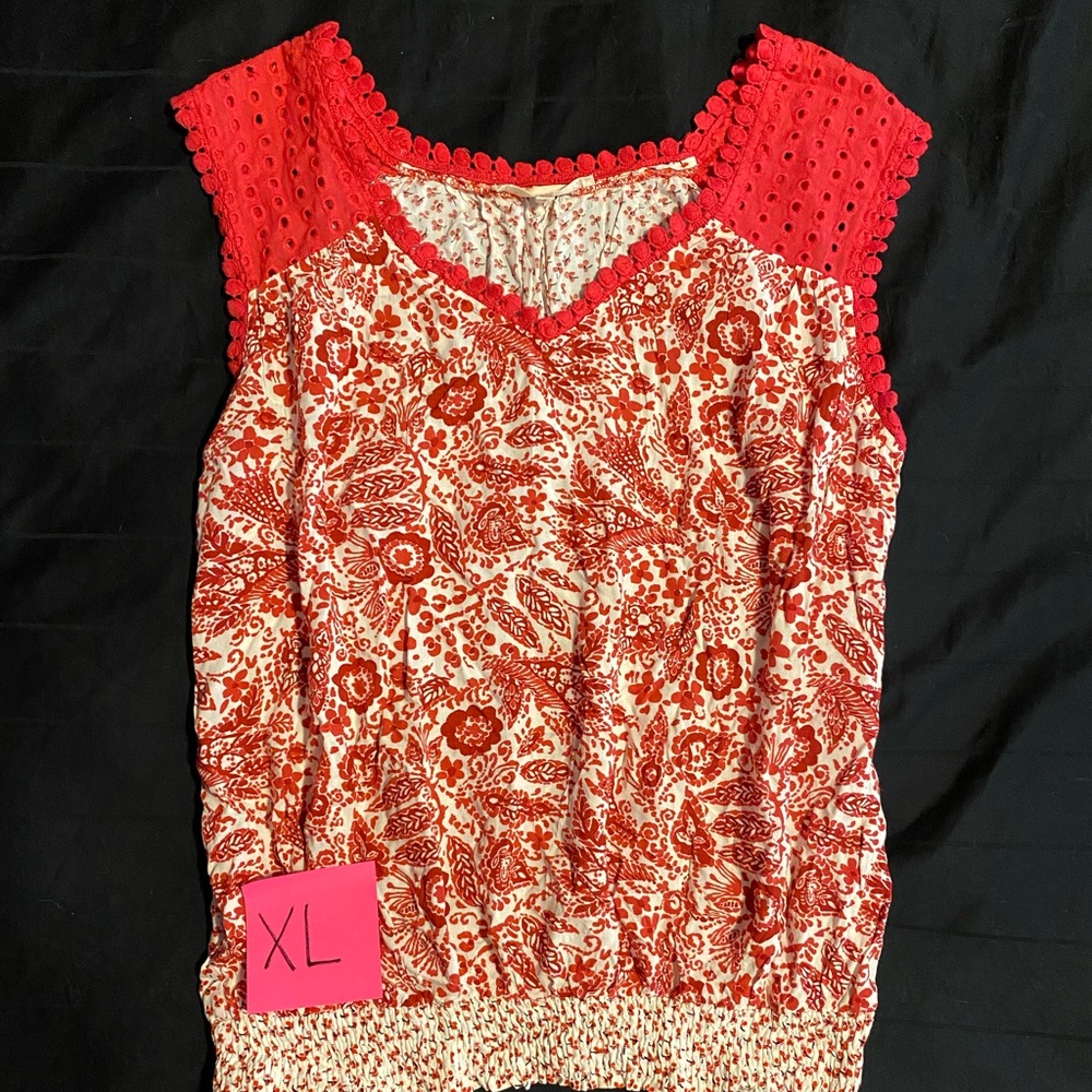 Red Floral Tank